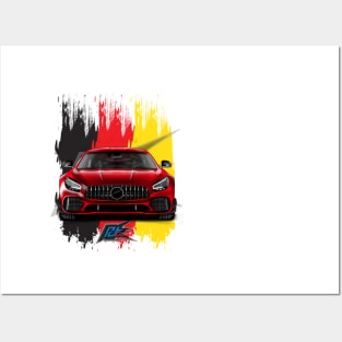 mercedes amg gt r red Posters and Art